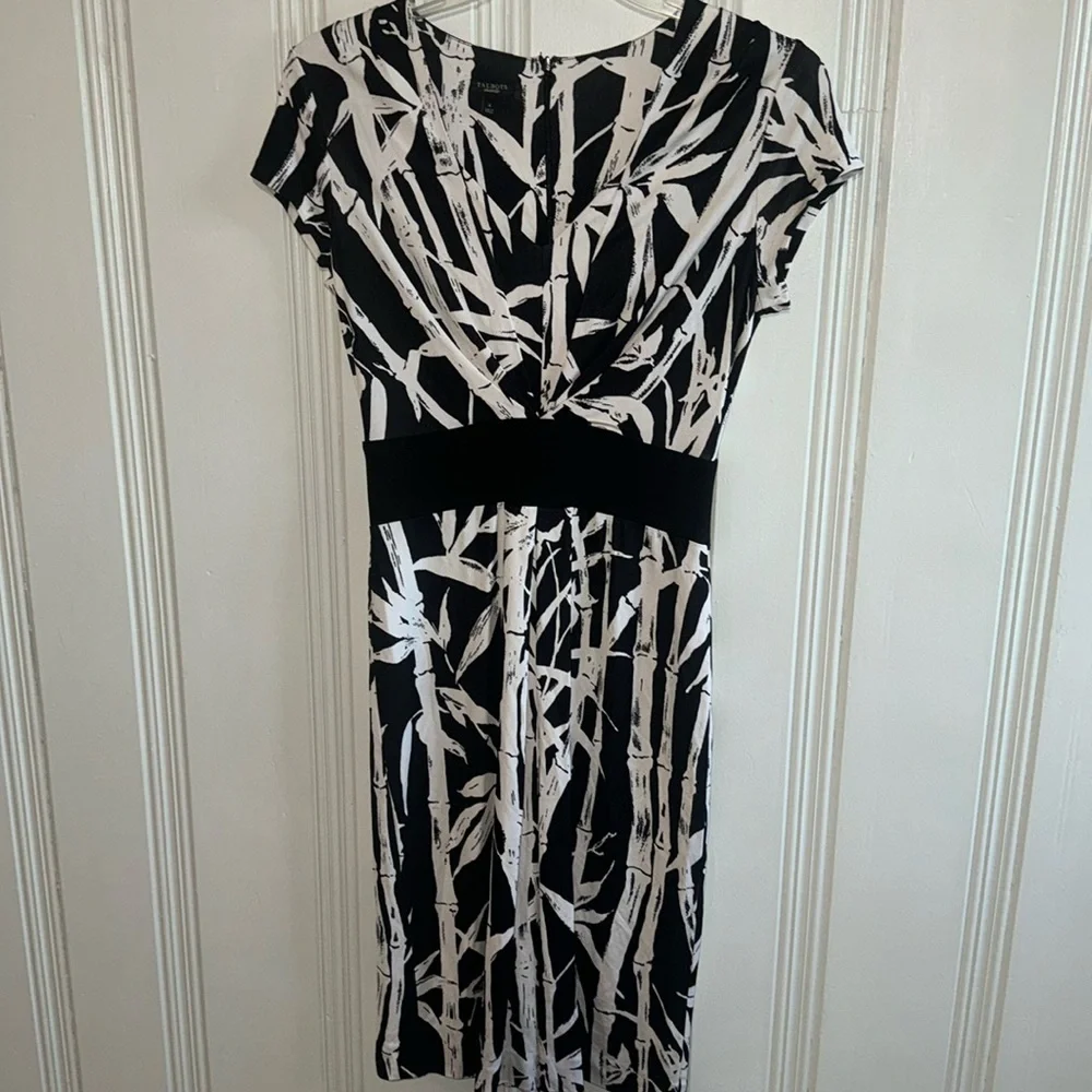 Black & White Midi Dress by Talbots - Size 4